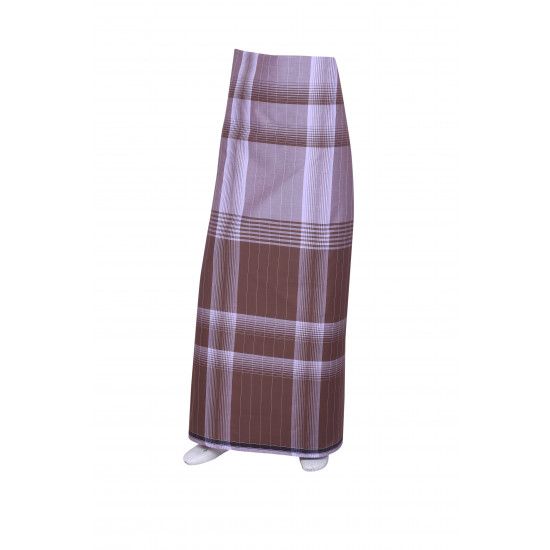 RING BROWN & WHITE COTTON LUNGI (STYLE 31) RING BROWN & WHITE COTTON LUNGI (STYLE 31)