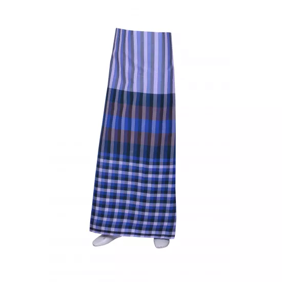 RING AVALANCHE BLUE & SILVER COTTON LUNGI (STYLE 36)