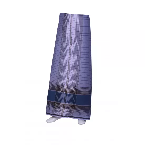 COMFORTABLE BLUE GRAY & NAVY COTTON LUNGI (STYLE 2)