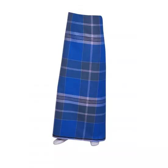BIG CHECK MID BLUE & TURQUOISE COTTON LUNGI (STYLE 1)